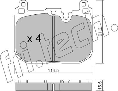 Fri.Tech. 1039.4 - Set placute frana,frana disc aaoparts.ro