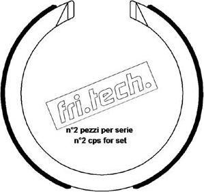 Fri.Tech. 1027.008 - Set saboti frana, frana de mana aaoparts.ro