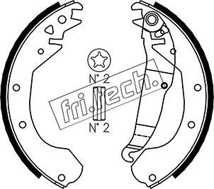 Fri.Tech. 1073.163 - Set saboti frana aaoparts.ro