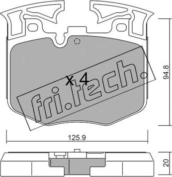 Fri.Tech. 1146.0 - Set placute frana,frana disc aaoparts.ro
