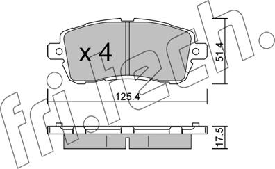 Fri.Tech. 1185.0 - Set placute frana,frana disc aaoparts.ro