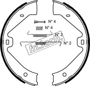 Fri.Tech. 1124.289K - Set saboti frana, frana de mana aaoparts.ro