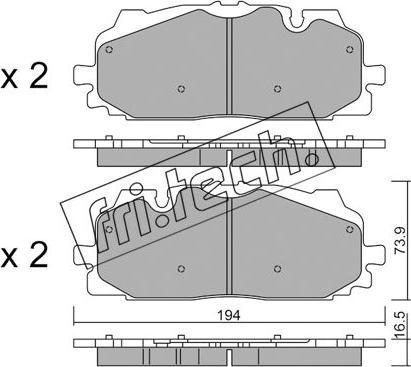 Fri.Tech. 1128.0 - Set placute frana,frana disc aaoparts.ro