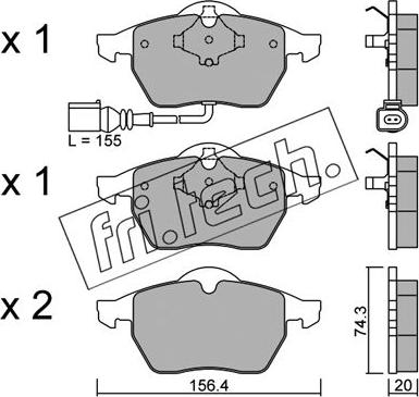 Fri.Tech. 188.4 - Set placute frana,frana disc aaoparts.ro