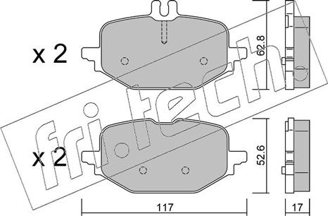 Fri.Tech. 1359.1 - Set placute frana,frana disc aaoparts.ro