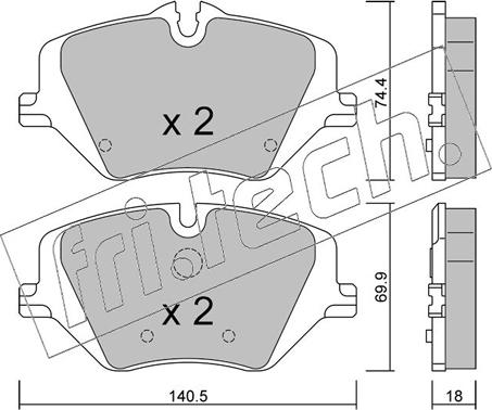 Fri.Tech. 1354.0 - Set placute frana,frana disc aaoparts.ro