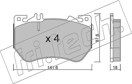 Fri.Tech. 1358.0 - Set placute frana,frana disc aaoparts.ro