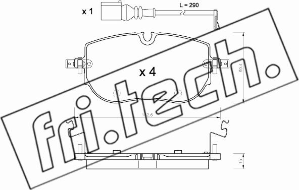 Fri.Tech. 1319.0 - Set placute frana,frana disc aaoparts.ro
