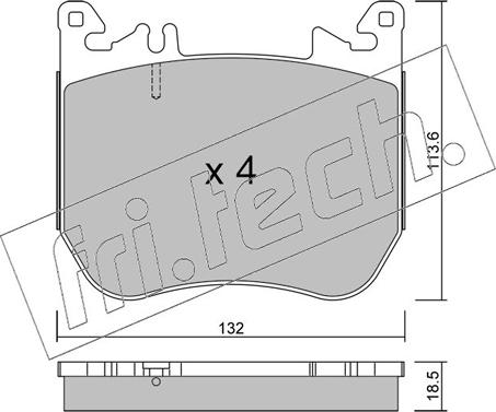 Fri.Tech. 1312.0 - Set placute frana,frana disc aaoparts.ro