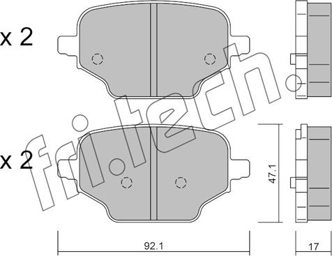Fri.Tech. 1245.0 - Set placute frana,frana disc aaoparts.ro