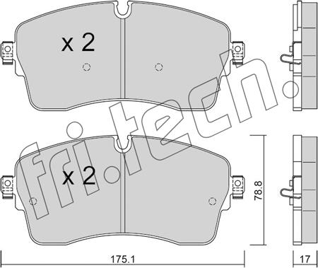Fri.Tech. 1250.0 - Set placute frana,frana disc aaoparts.ro