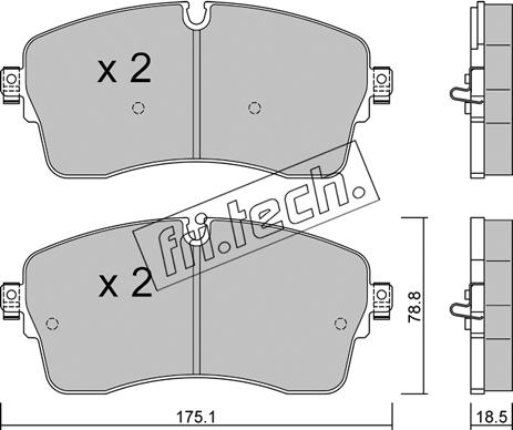 Fri.Tech. 1250.1 - Set placute frana,frana disc aaoparts.ro