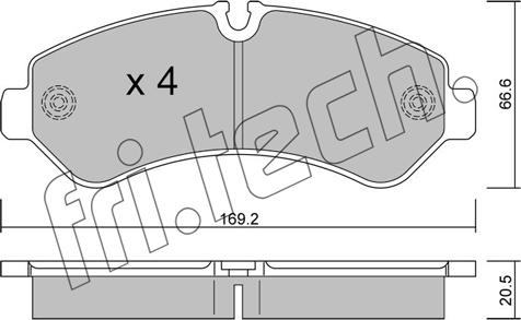 Fri.Tech. 1276.0 - Set placute frana,frana disc aaoparts.ro