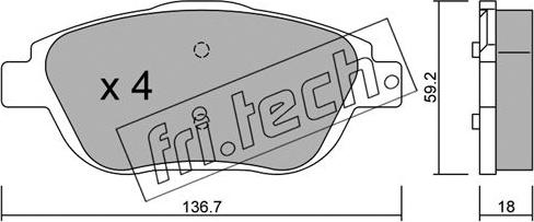 Fri.Tech. 869.0 - Set placute frana,frana disc aaoparts.ro