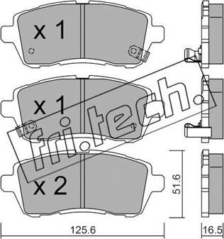 Fri.Tech. 809.1 - Set placute frana,frana disc aaoparts.ro