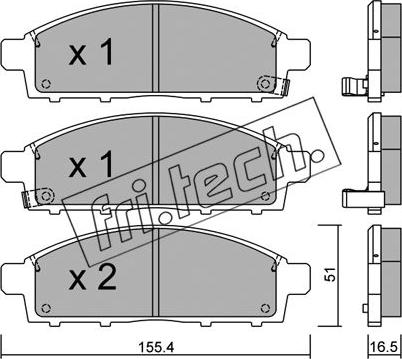Fri.Tech. 807.0 - Set placute frana,frana disc aaoparts.ro