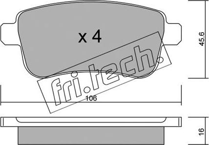 Fri.Tech. 834.0 - Set placute frana,frana disc aaoparts.ro