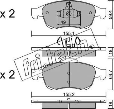 Fri.Tech. 833.0 - Set placute frana,frana disc aaoparts.ro