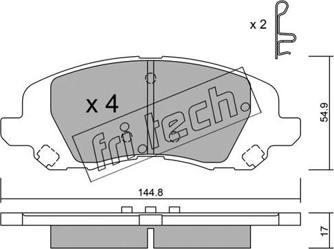 Fri.Tech. 878.0 - Set placute frana,frana disc aaoparts.ro
