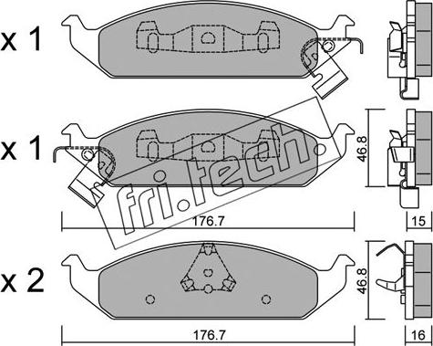 Fri.Tech. 364.0 - Set placute frana,frana disc aaoparts.ro