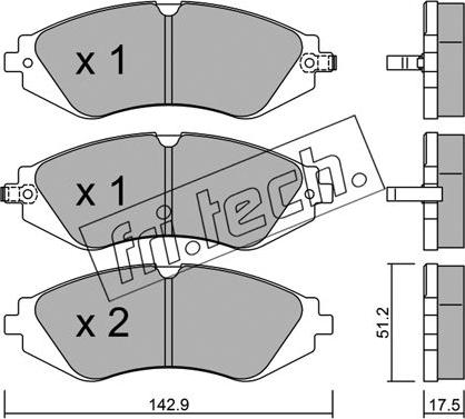 Fri.Tech. 303.0 - Set placute frana,frana disc aaoparts.ro