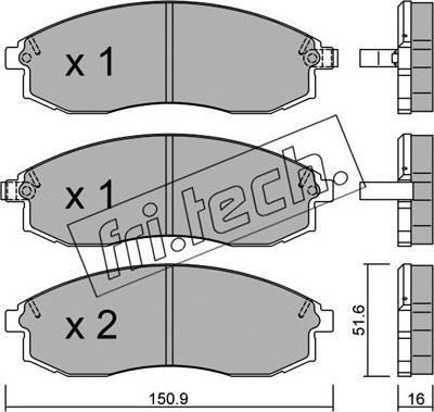 Fri.Tech. 315.1 - Set placute frana,frana disc aaoparts.ro