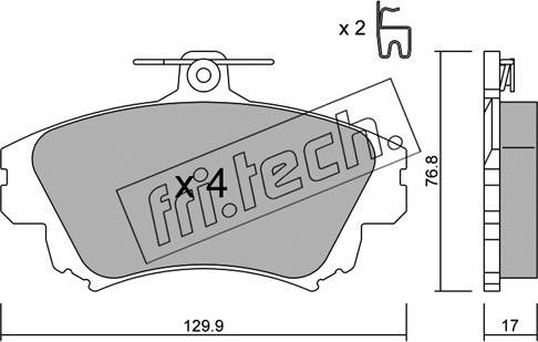 Fri.Tech. 295.0 - Set placute frana,frana disc aaoparts.ro