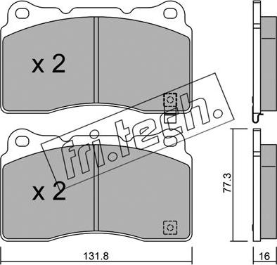 Fri.Tech. 297.5 - Set placute frana,frana disc aaoparts.ro