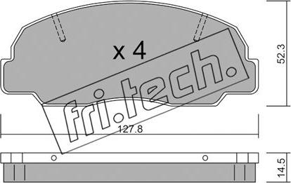 Fri.Tech. 248.0 - Set placute frana,frana disc aaoparts.ro