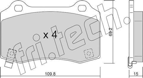 Fri.Tech. 260.6 - Set placute frana,frana disc aaoparts.ro