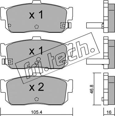Fri.Tech. 200.1 - Set placute frana,frana disc aaoparts.ro