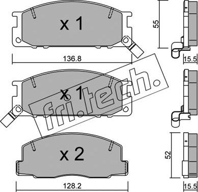 Fri.Tech. 289.0 - Set placute frana,frana disc aaoparts.ro