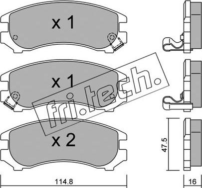 Fri.Tech. 239.1 - Set placute frana,frana disc aaoparts.ro