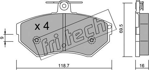 Fri.Tech. 224.1 - Set placute frana,frana disc aaoparts.ro