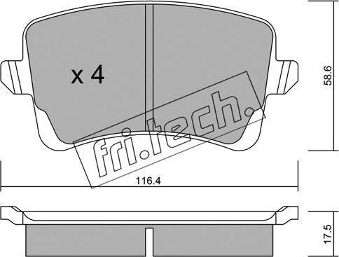 Fri.Tech. 792.0 - Set placute frana,frana disc aaoparts.ro