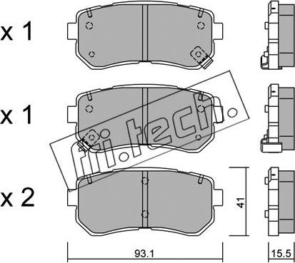 Fri.Tech. 741.0 - Set placute frana,frana disc aaoparts.ro