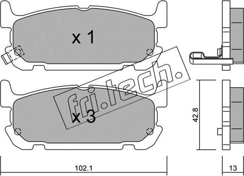 Fri.Tech. 750.0 - Set placute frana,frana disc aaoparts.ro