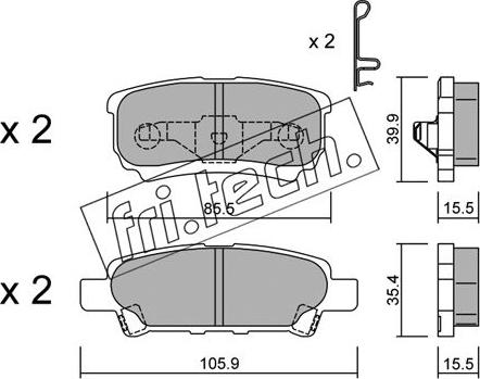 Fri.Tech. 753.0 - Set placute frana,frana disc aaoparts.ro