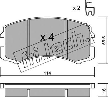 Fri.Tech. 752.0 - Set placute frana,frana disc aaoparts.ro