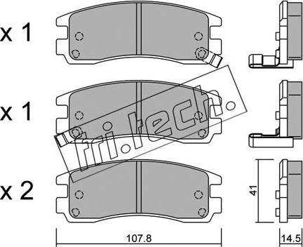 Fri.Tech. 713.0 - Set placute frana,frana disc aaoparts.ro