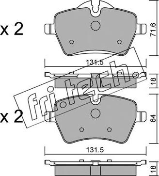 Fri.Tech. 784.0 - Set placute frana,frana disc aaoparts.ro