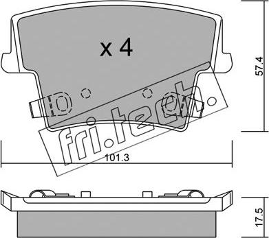 Fri.Tech. 734.0 - Set placute frana,frana disc aaoparts.ro