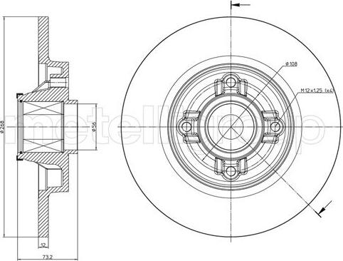 TRW DF6128BS - Disc frana aaoparts.ro