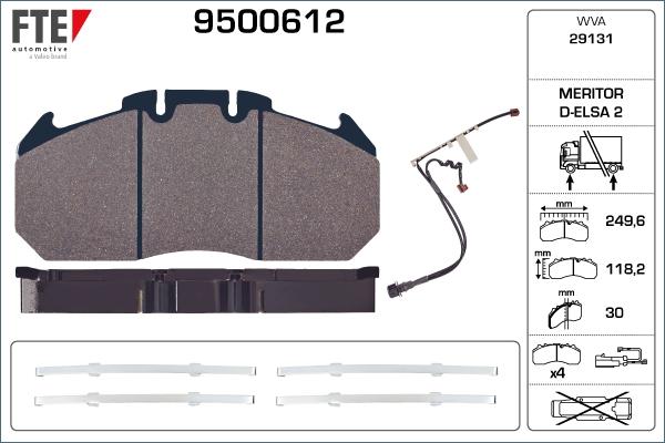 FTE 9500612 - Set placute frana,frana disc aaoparts.ro