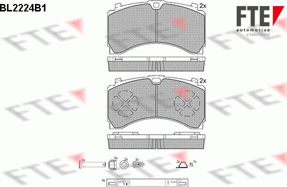FTE 9500009 - Set placute frana,frana disc aaoparts.ro