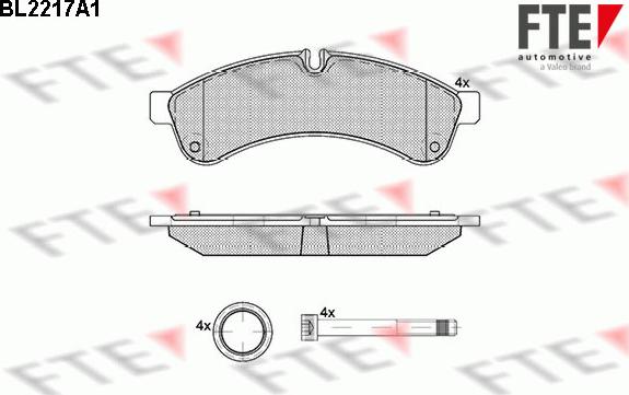 FTE 9500003 - Set placute frana,frana disc aaoparts.ro