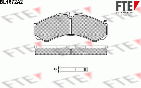 FTE 9500002 - Set placute frana,frana disc aaoparts.ro