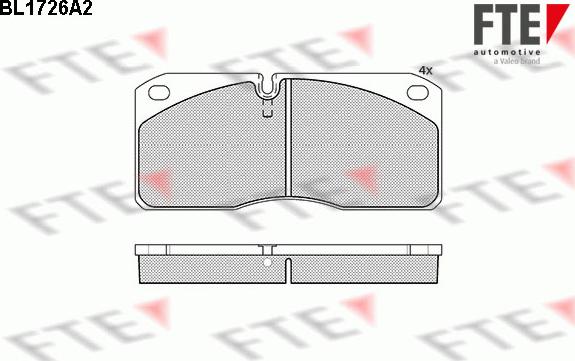 FTE BL1726A2 - Set placute frana,frana disc aaoparts.ro