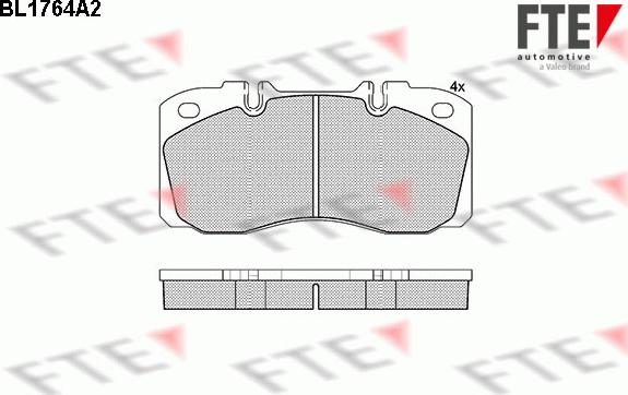 FTE 9500013 - Set placute frana,frana disc aaoparts.ro