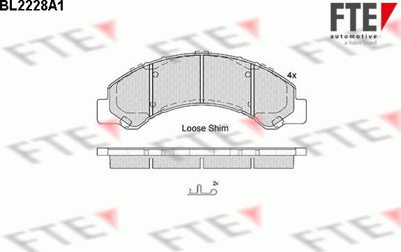 FTE BL2228A1 - Set placute frana,frana disc aaoparts.ro